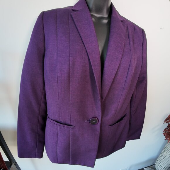 Black Label by Evan Picone Purple Womens Blazer, Sz. 6 - Picture 1 of 4